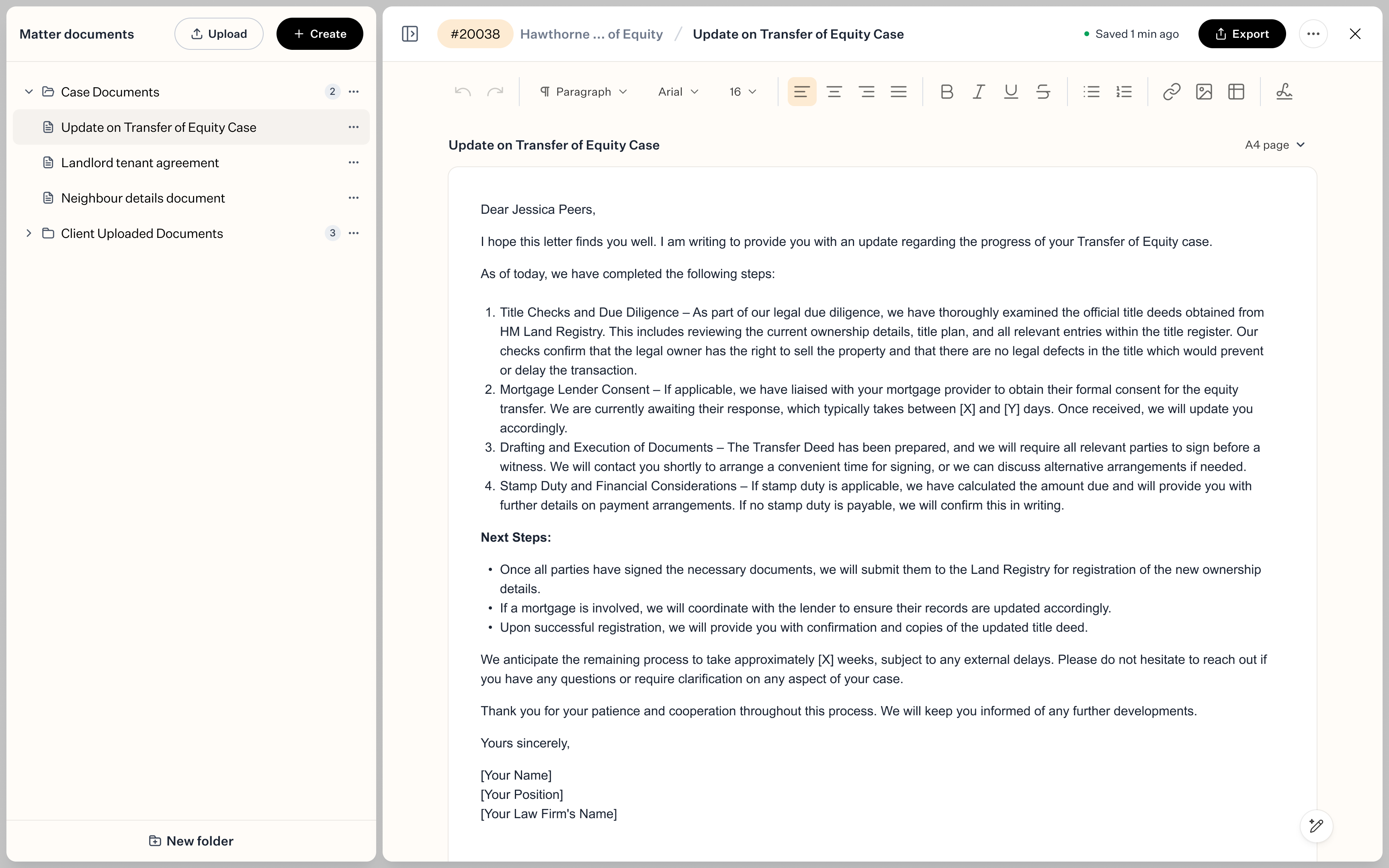 Integrated document library